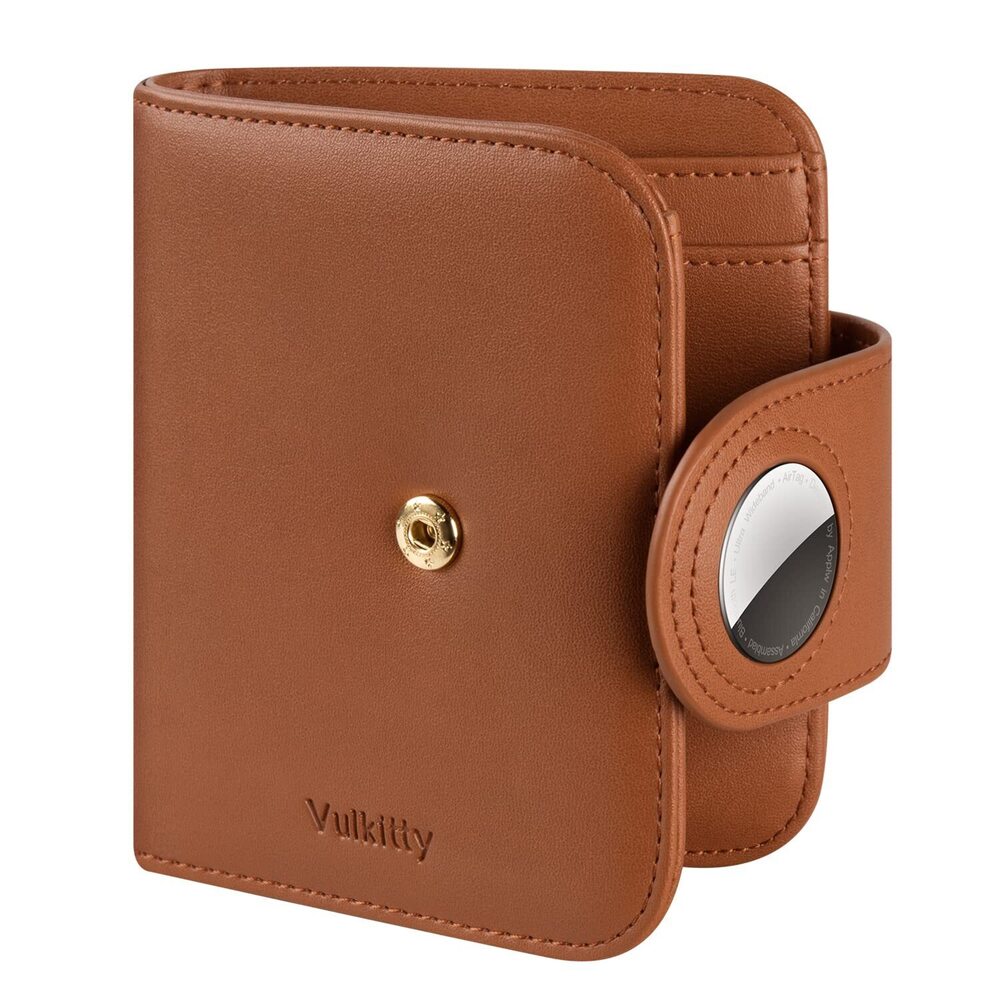 6973 Small Wallet For Airtag Rfid Blocking Vegan Leather Airtag Wallet